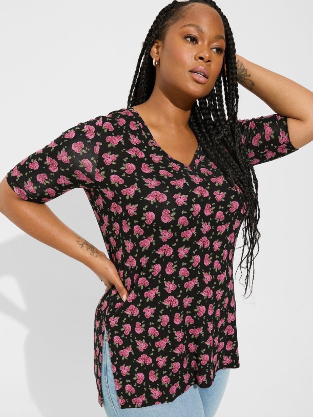 Favorite Super Soft V-Neck Tunic - NEW - Never Worn